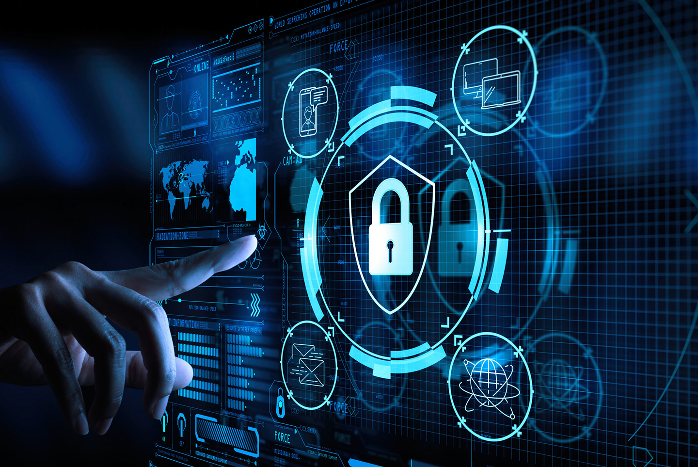 Biểu tượng khóa bảo mật với các lớp bảo vệ dữ liệu, tượng trưng cho chính sách an toàn của shbet1